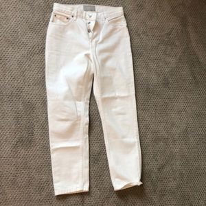 Everlane white “the cheeky jean” crop